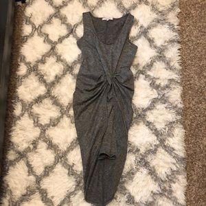 Scrunch knot body con dress